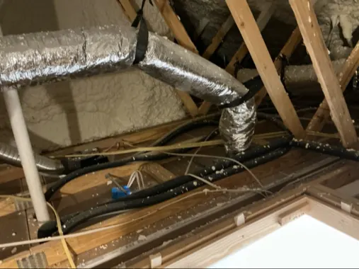Duct system support, after the repair